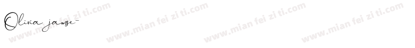 Olivia jamse字体转换